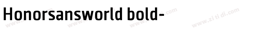 Honorsansworld bold字体转换